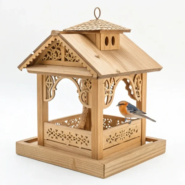 Avian Admirer Wooden Bird Feeder Mini