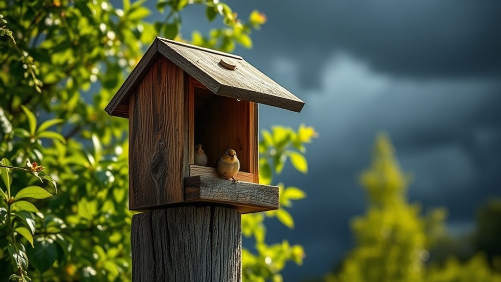 bird nest box orientation