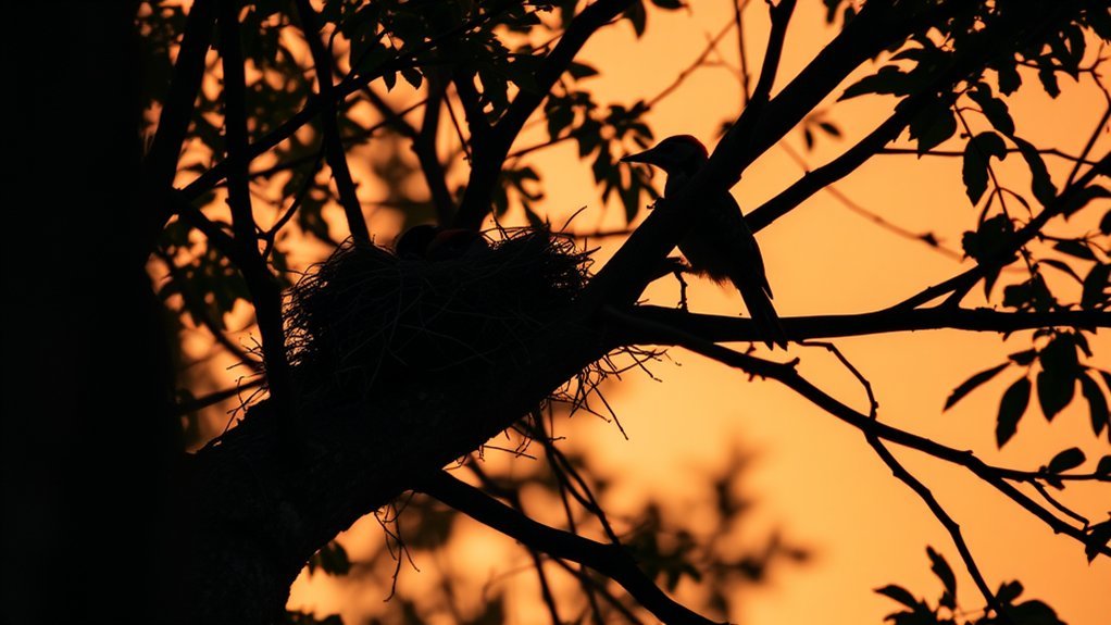 birds nighttime resting locations