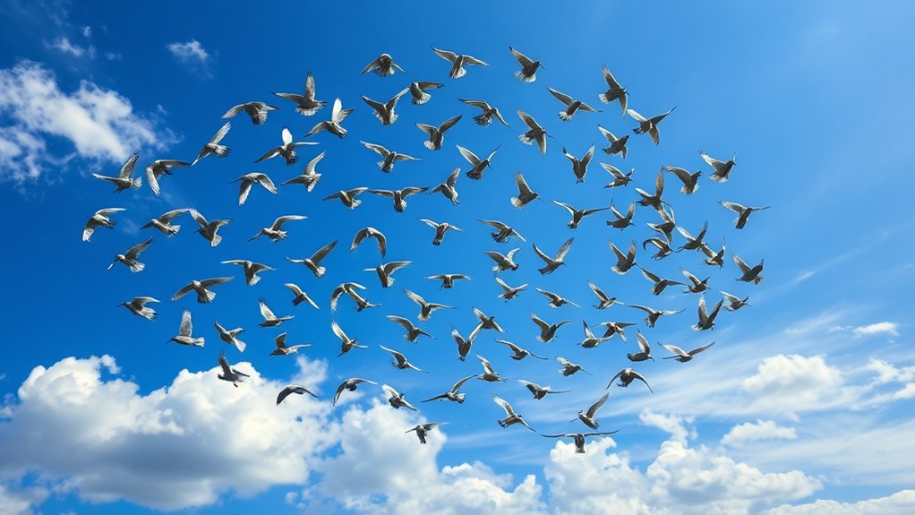 flocking behavior in birds
