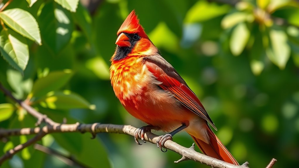 iconic red songbird species