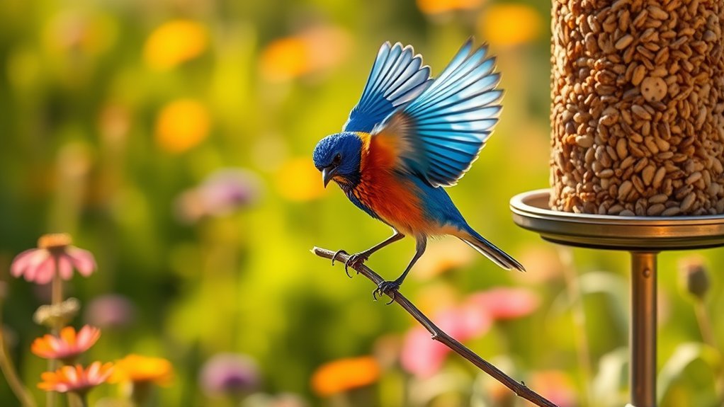lazuli bunting feeding behaviors