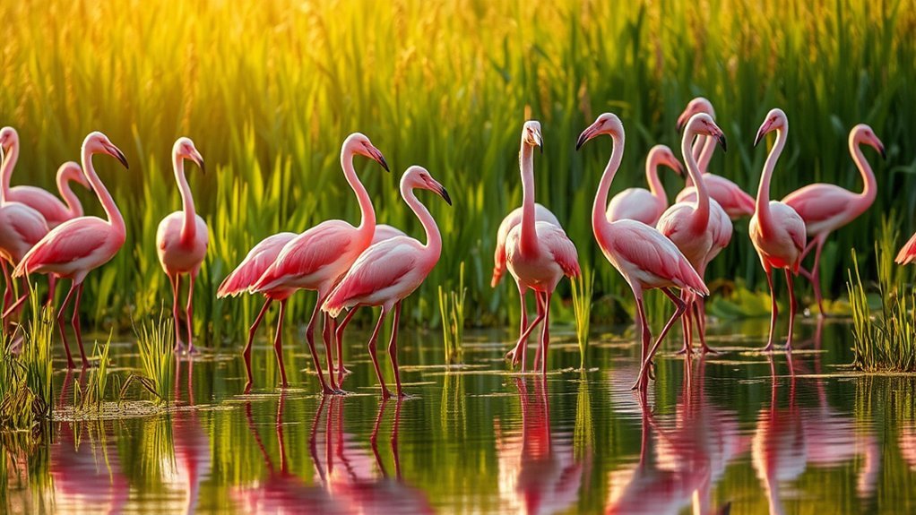 pink wetland bird lookalikes