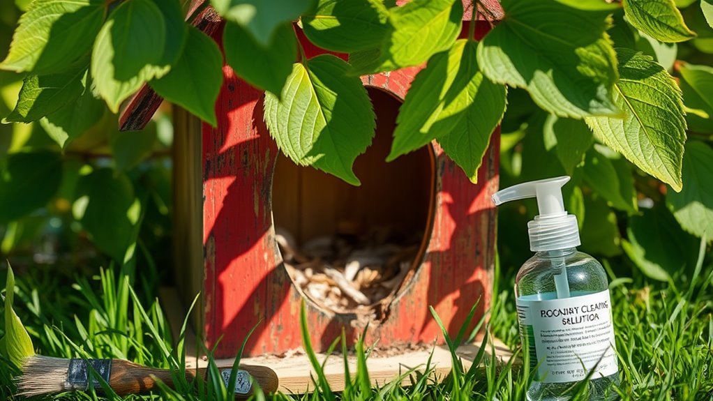 regular birdhouse cleaning schedule
