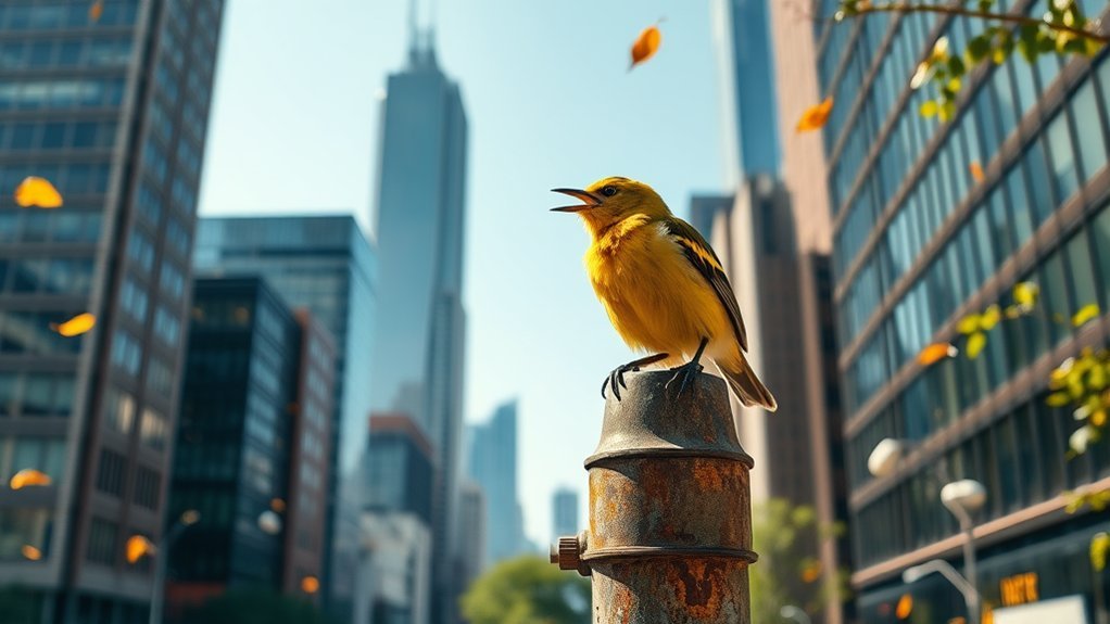 urban birds mimic alarms