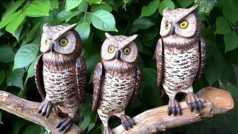 fake owl garden deterrent