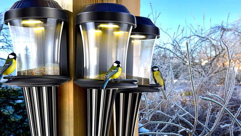 solar powered winter bird feeders