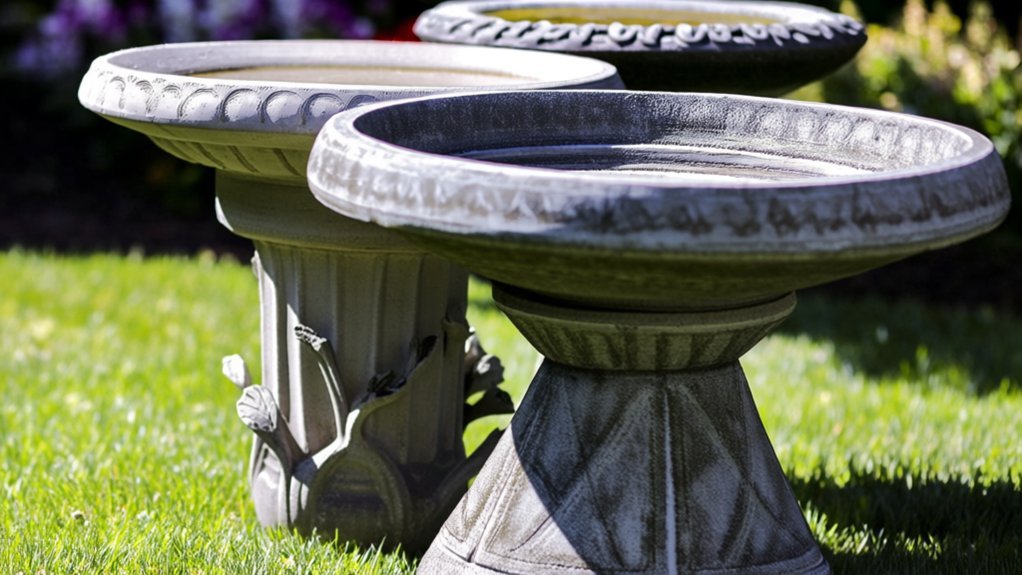 sturdy concrete bird baths
