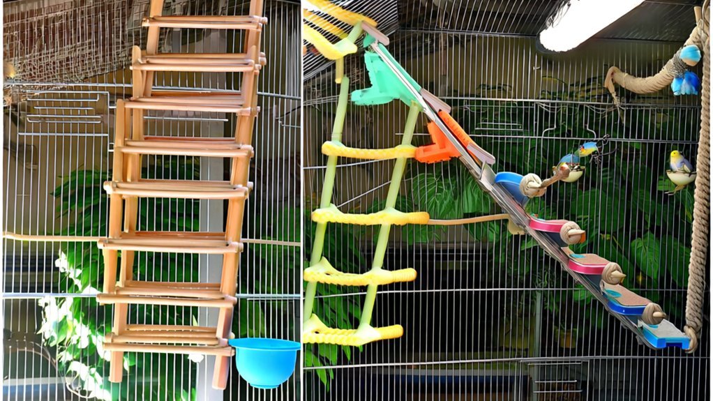 View of 3 Best Bird Ladders for Cage Exercise