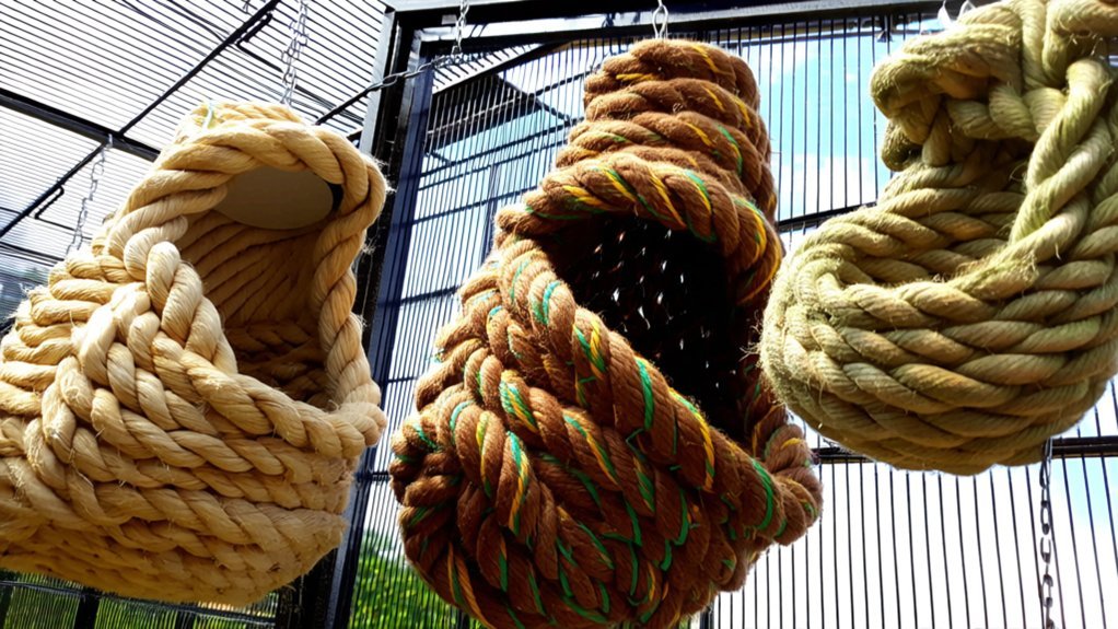 top large bird rope perches