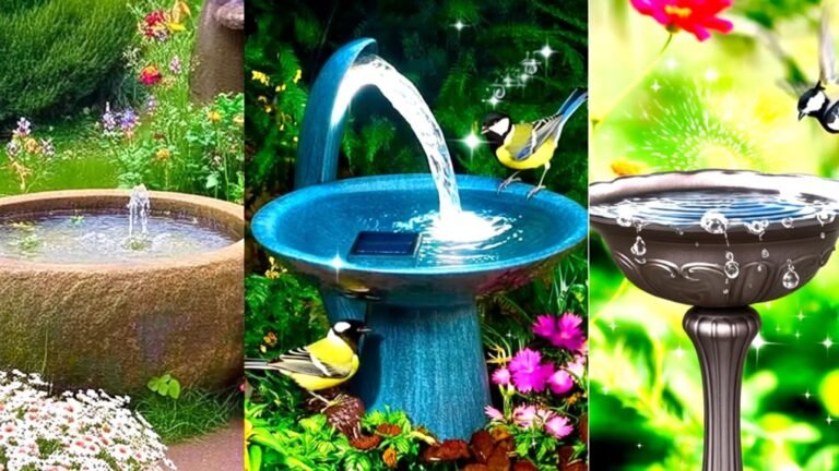 top solar fountain bird baths