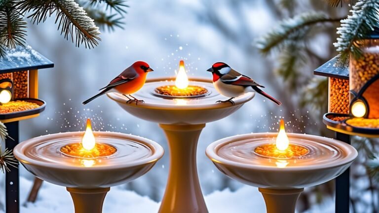 winter heated bird baths