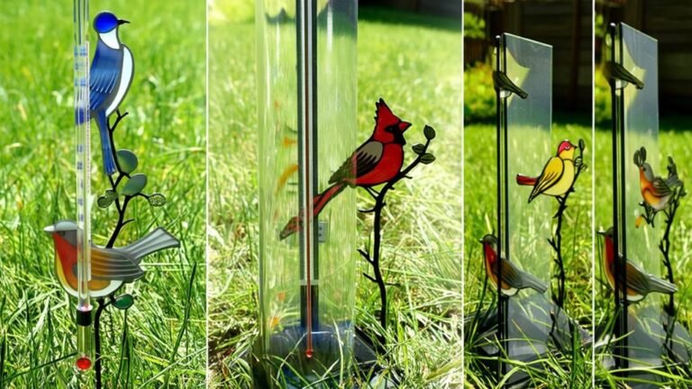 bird themed outdoor thermometers