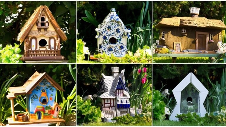 spring garden bird houses