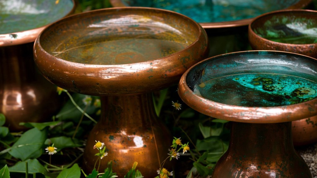 top copper bird baths