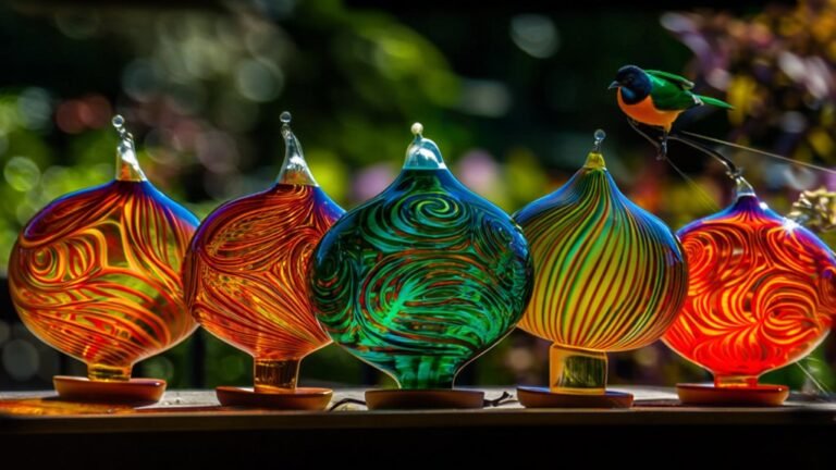 top hand blown glass feeders