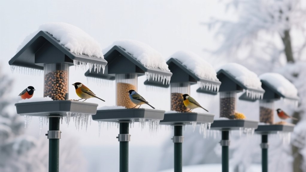 weatherproof bird feeder baffles