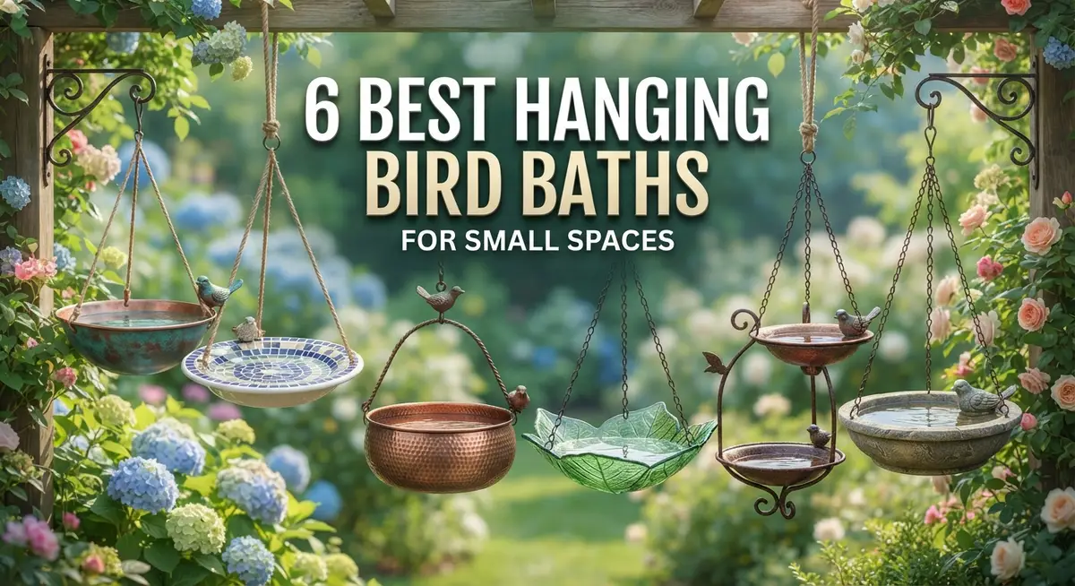 6 Best Hanging Bird Baths for Small Spaces: Top Rated